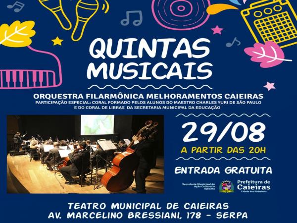 Orquestra Melhoramentos realiza apresentação no ‘Quintas Musicais’, em Caieiras