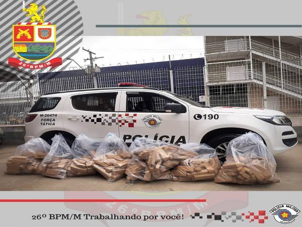 Policias de Franco da Rocha prendem grupo em flagrante e apreendem 261 kg de maconha 