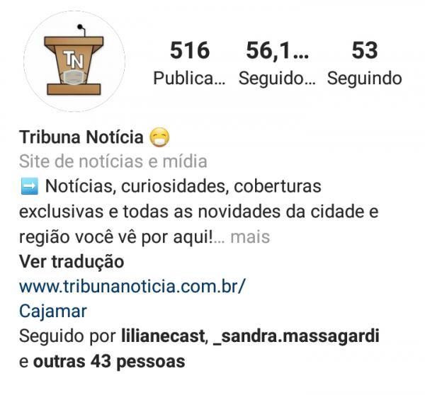 Instagram: Tribuna conquista mais de 56 mil seguidores