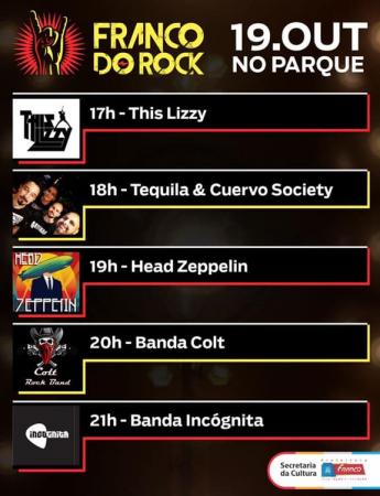 Festival ‘Franco do Rock’ reúne apresentação de cinco bandas em Franco da Rocha