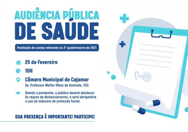 Prefeitura convida a população para a Audiência Pública da Saúde