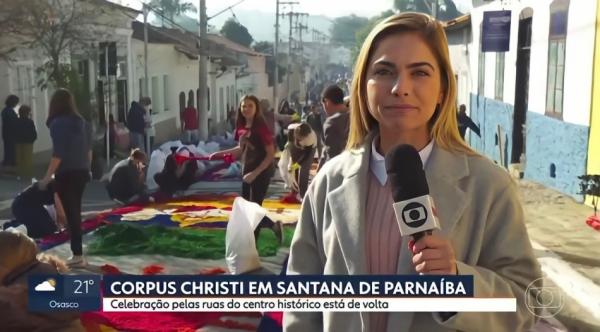Corpus Christi de Santana de Parnaíba teve destaque na Rede Globo