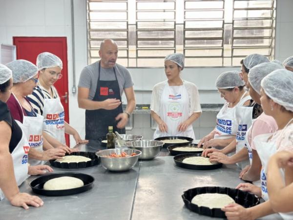 Fundo Social de Cajamar promoveu Workshop de focaccia da Puglia