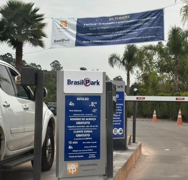 Anhanguera Parque Shopping adota cobrança de estacionamento