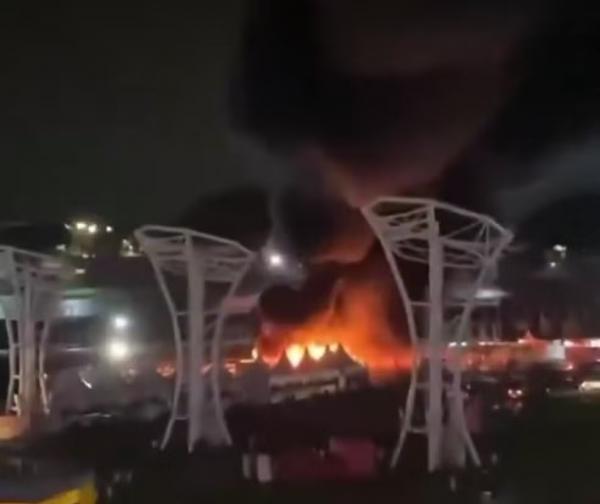 Tenda de apoio pega fogo no Lollapalooza