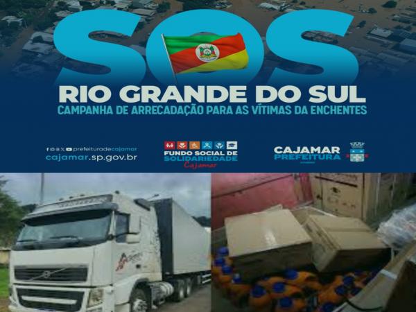 Caminhões de Cajamar carregados de doações saem rumo ao Rio Grande do Sul 