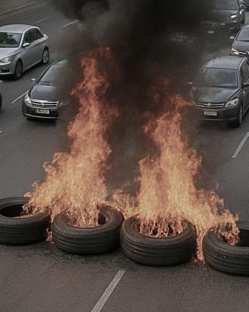 Protesto na Marginal Pinheiros 
