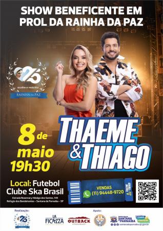 Thaeme & Thiago realizam show beneficente em apoio à Rainha da Paz