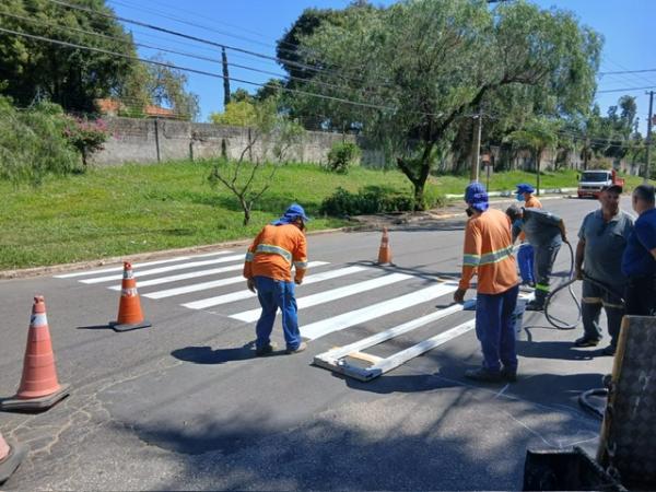 Prefeitura de Itu renova sinalização de solo na Avenida Laroy Starrett